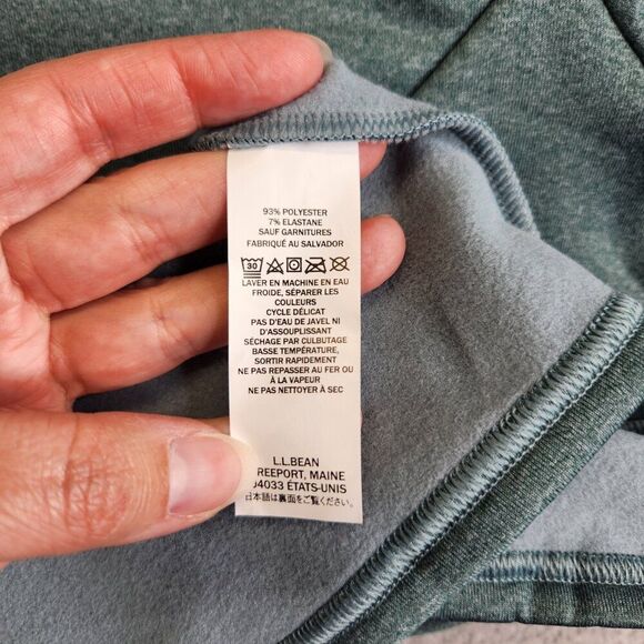 LL Bean Sweater Mens XL Green Mountain Fleece 1/2 Zip Sweatshirt Hiking Trails - Picture 11 of 16